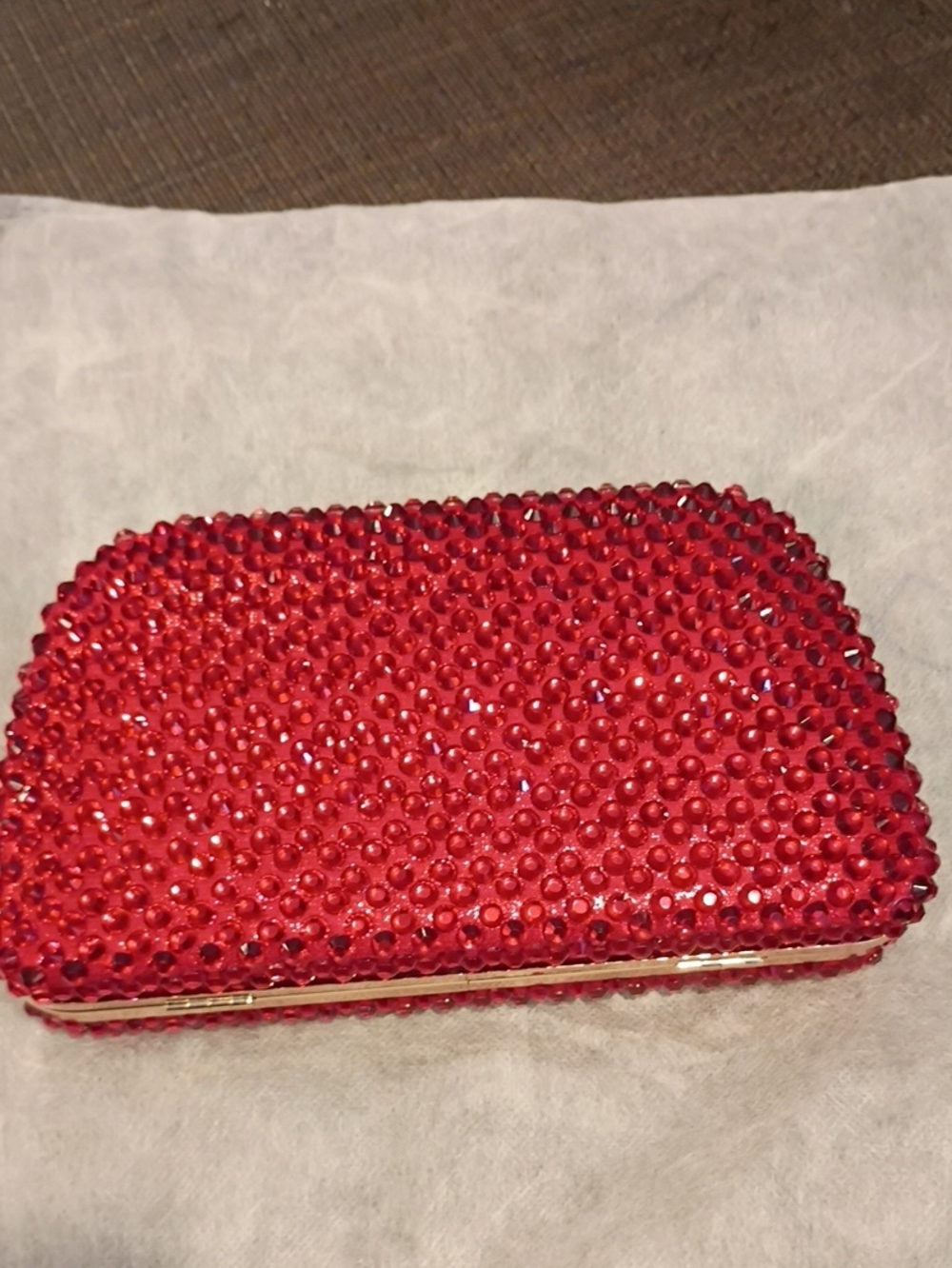 NWOT Sparkling Red Clutch/Purse